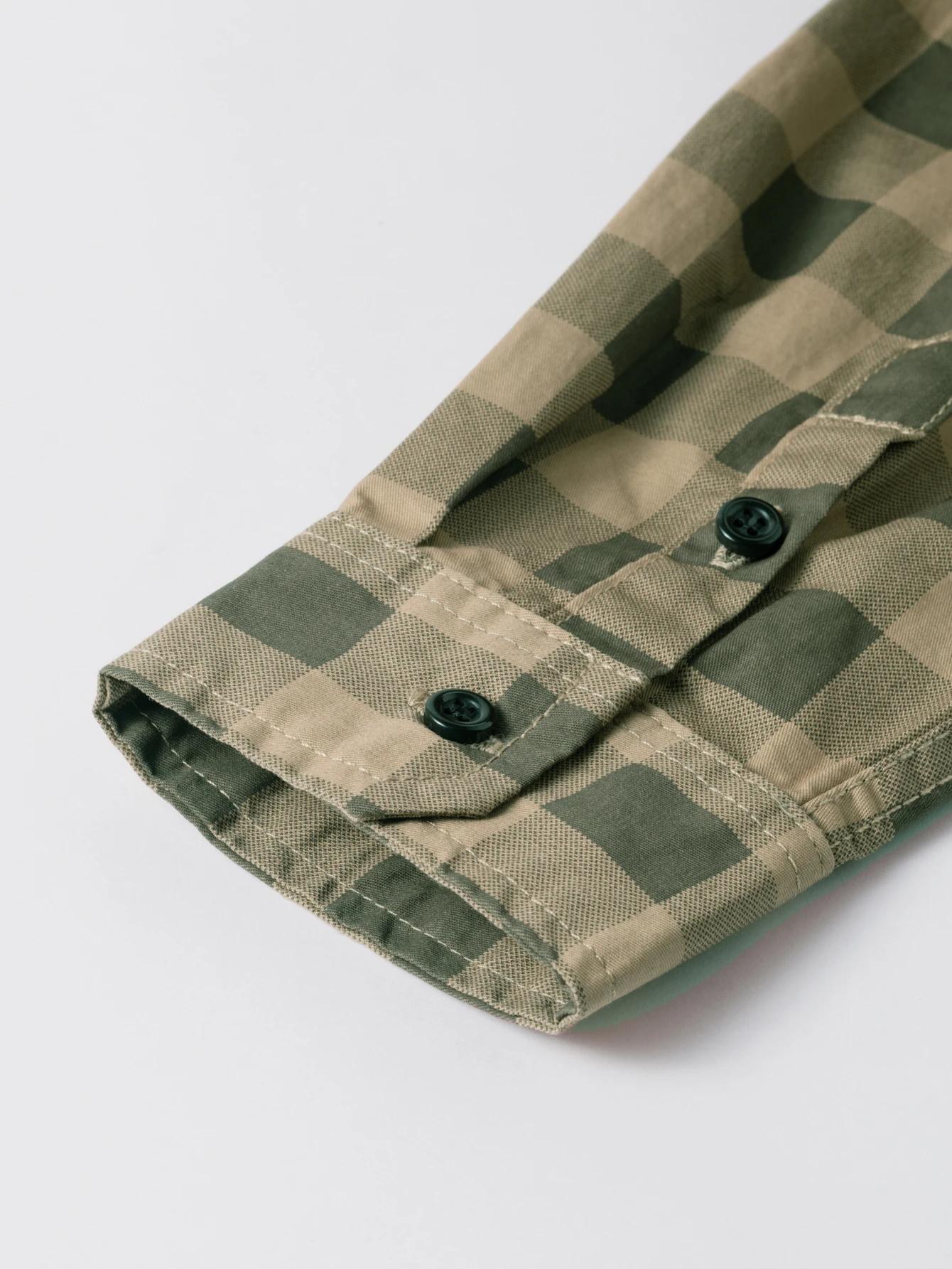 2025 automne nouvelle mode hommes 100% coton chemise à carreaux hauts décontracté boutonné à manches