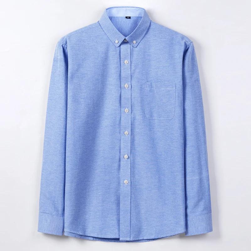 Chemise à manches longues pour hommes, tissée Oxford, décontractée, sans repassage, haut slim, confo