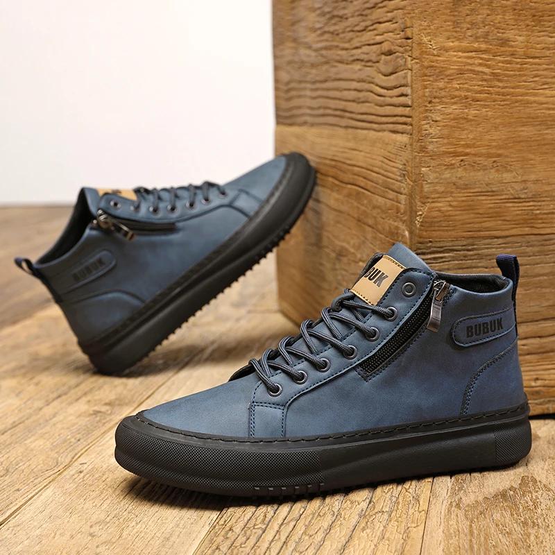 Chaussures pour hommes Nouvelle mode Chaussures décontractées à la mode à lacets Légères Mid-Top Cha