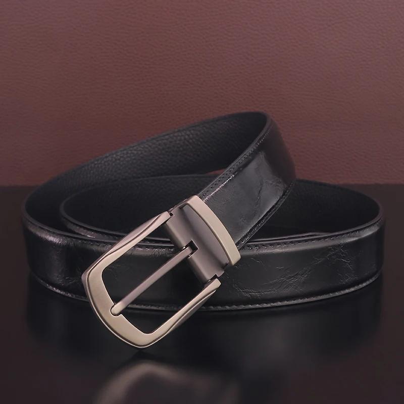Ceintures en cuir véritable pour hommes, boucle ardillon de haute qualité, mode en argile, décontrac