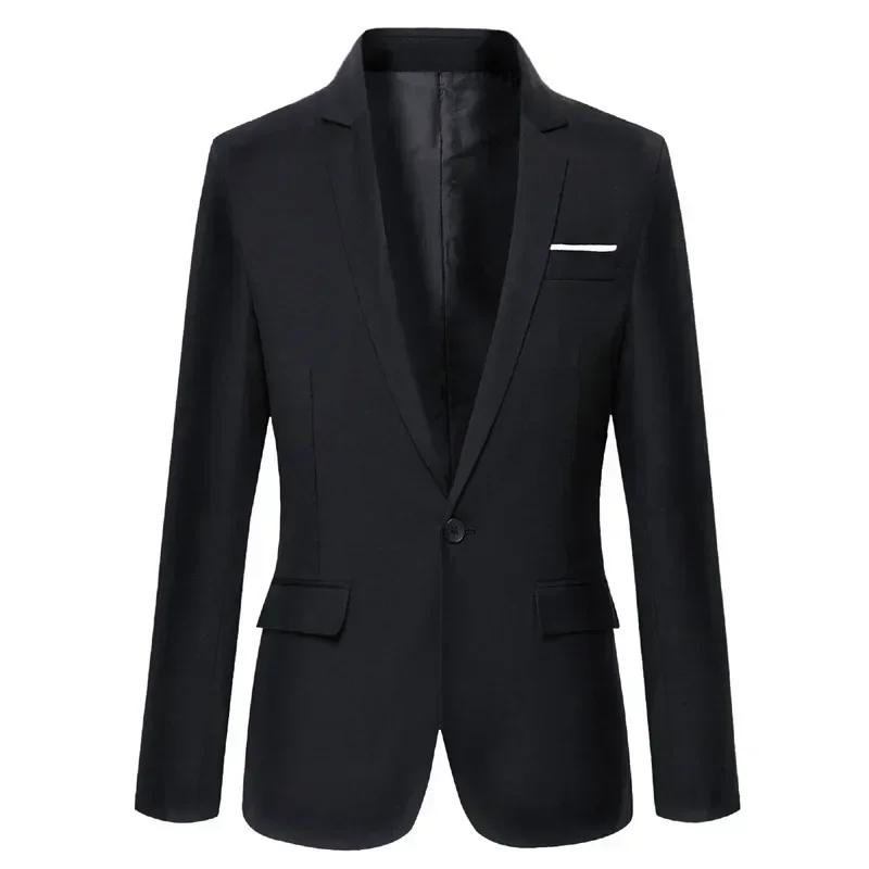 Nouveaux hommes mince élégant Blazer costume vestes bureau d'affaires formel costume de fête manteau