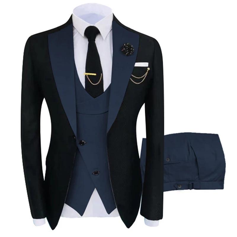 Nouveau Costume Homme vêtements populaires de luxe fête scène hommes Costume garçons d'honneur coupe