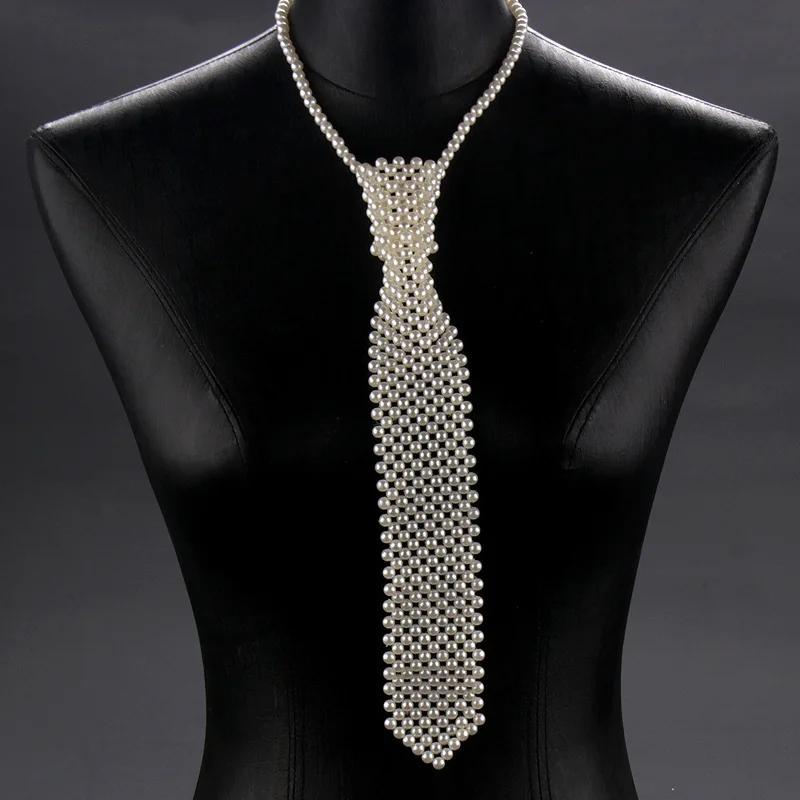 Cravate en perles populaire, style tendance, vêtements de tempérament pour garçons et filles, nœud p