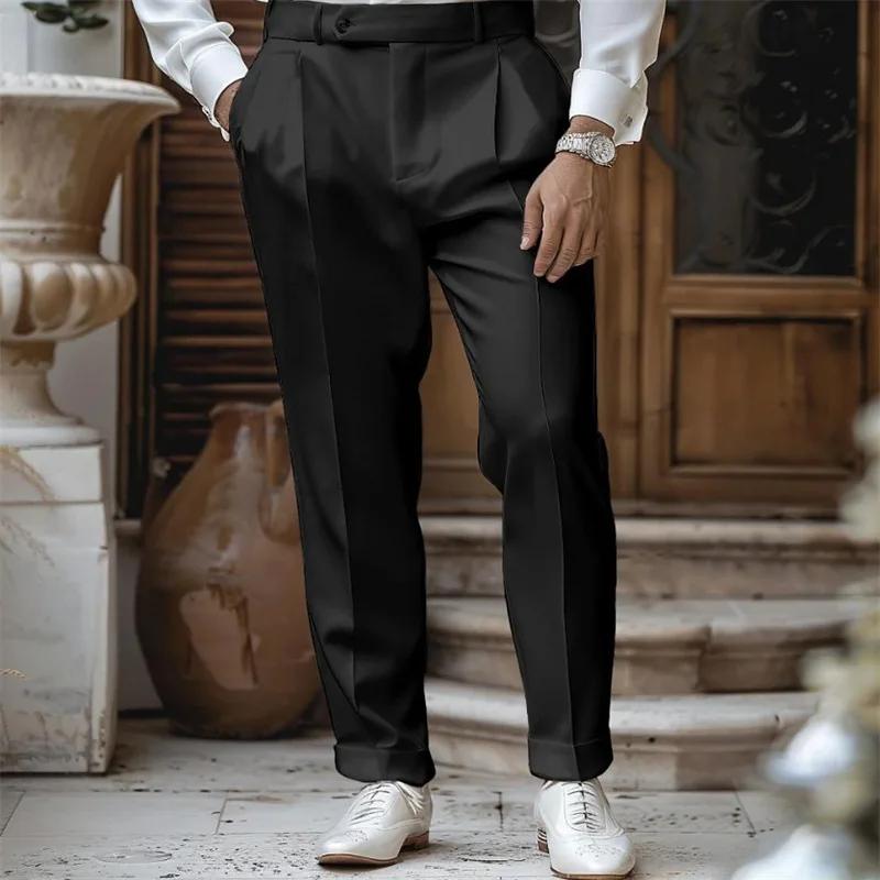 Nouveau pantalon de costume haut de gamme pour homme – Élégant, décontracté, idéal pour les fêtes –