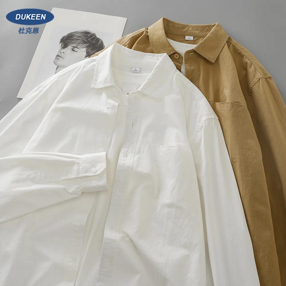 Dukeen chemise à manches longues hommes printemps et automne coton Senior sens de décontracté couleu
