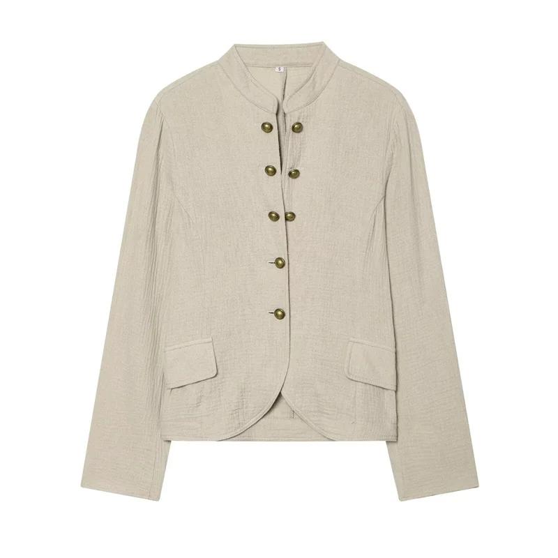 Nouvelle veste de costume boutonnée de style simple, élégante et polyvalente, coupe ajustée