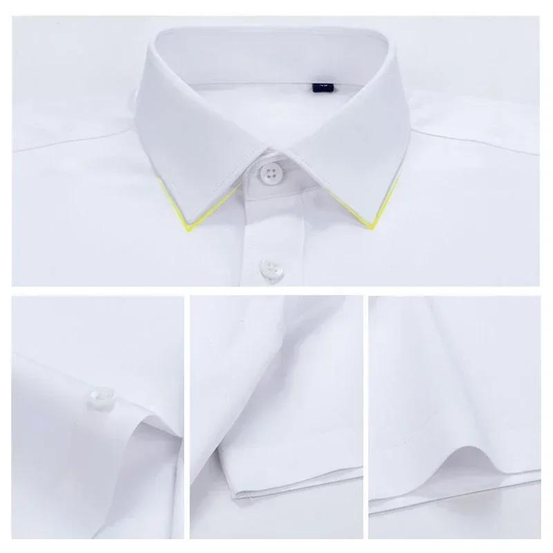 Chemise slim ultra-extensible pour hommes de qualité supérieure – Chemise formelle d'affaires soyeus