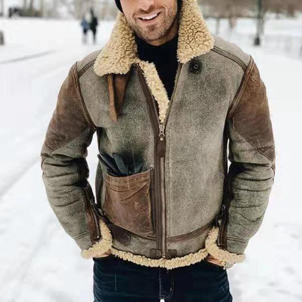 Vestes en laine à manches longues pour hommes