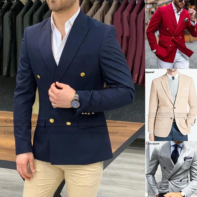 Veste slim à double boutonnage pour homme