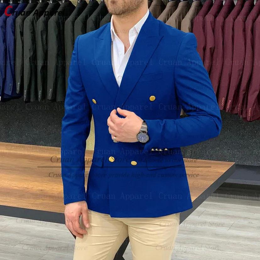 Veste slim à double boutonnage pour homme