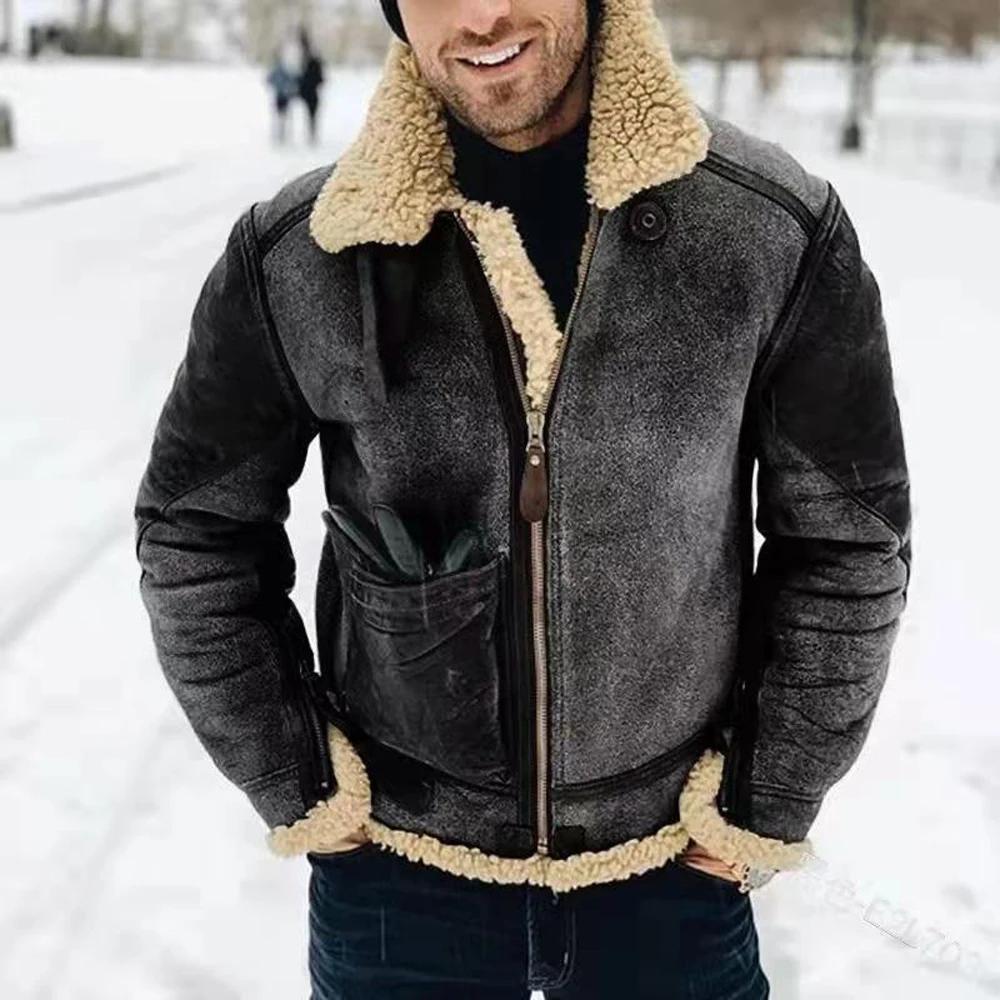 Vestes en laine à manches longues pour hommes