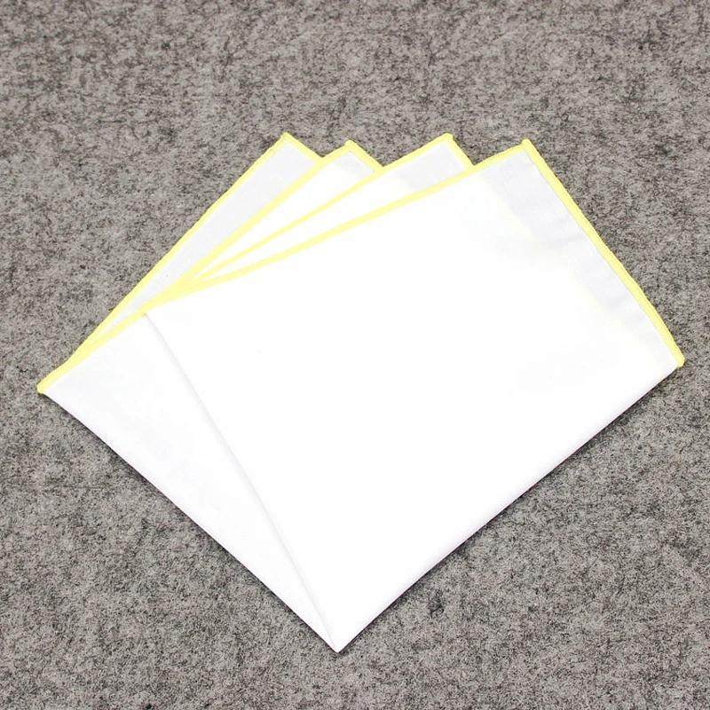 Mouchoir de poche en coton blanc pour hommes