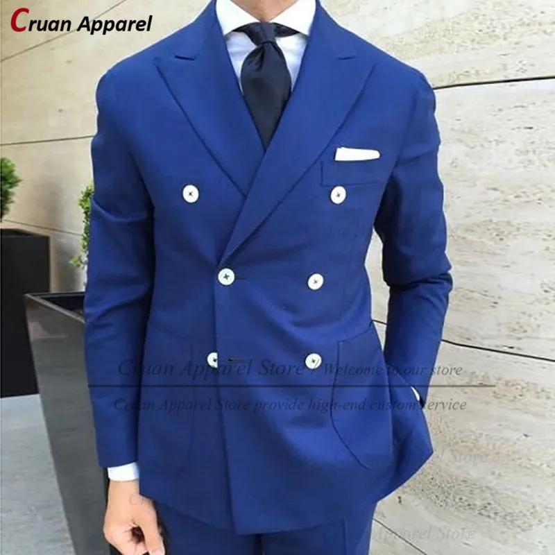Veste slim à double boutonnage pour homme