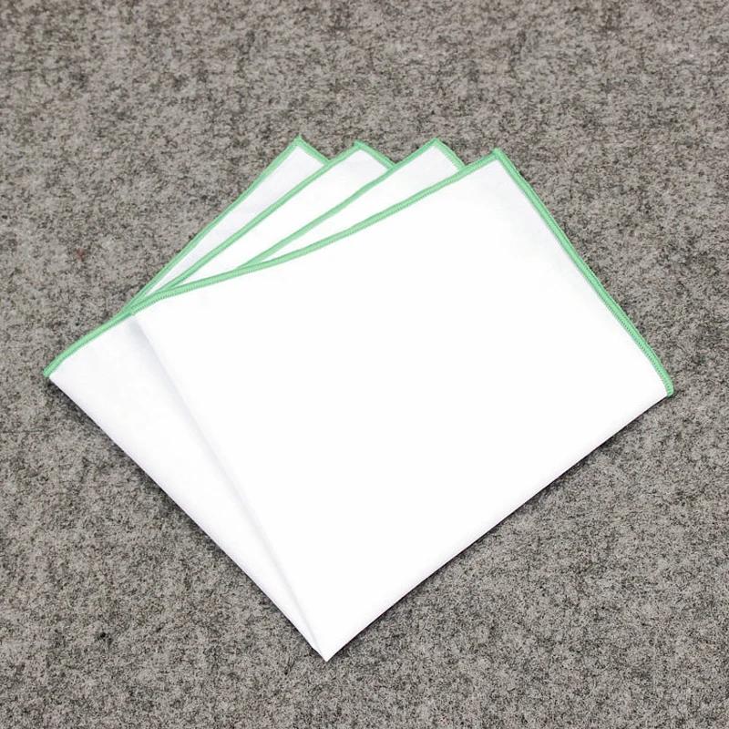 Mouchoir de poche en coton blanc pour hommes