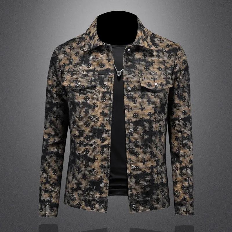 Veste Jacquard à col cranté pour hommes