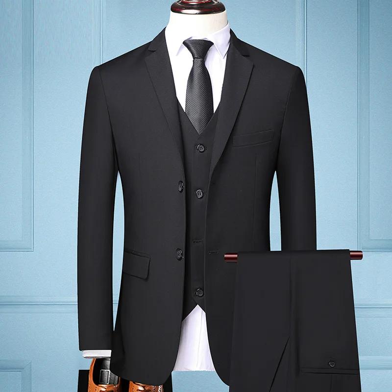 Costume (Blazer + Gilet + Pantalon) pour Homme