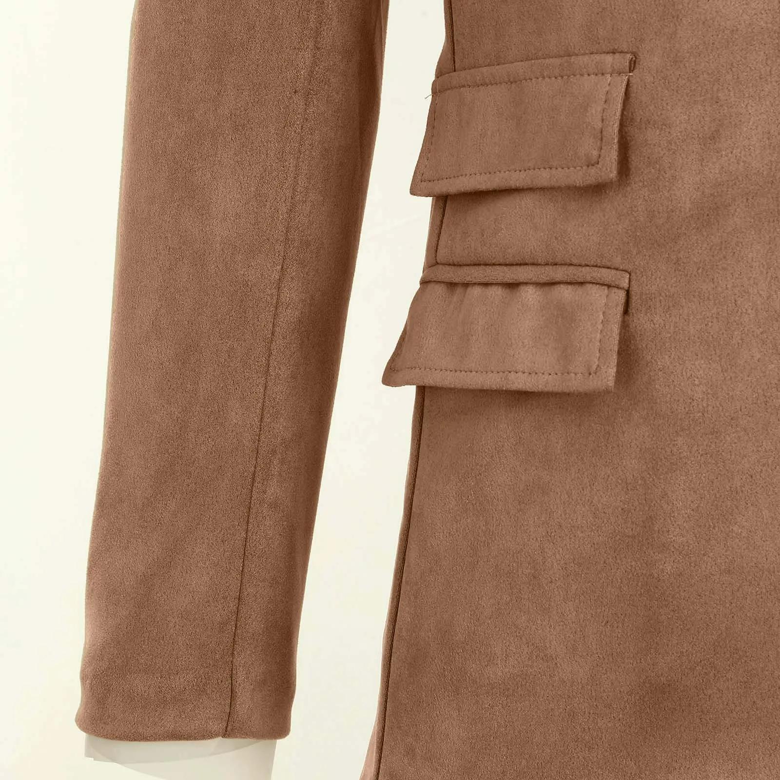 Veste de costume en Faux daim pour hommes