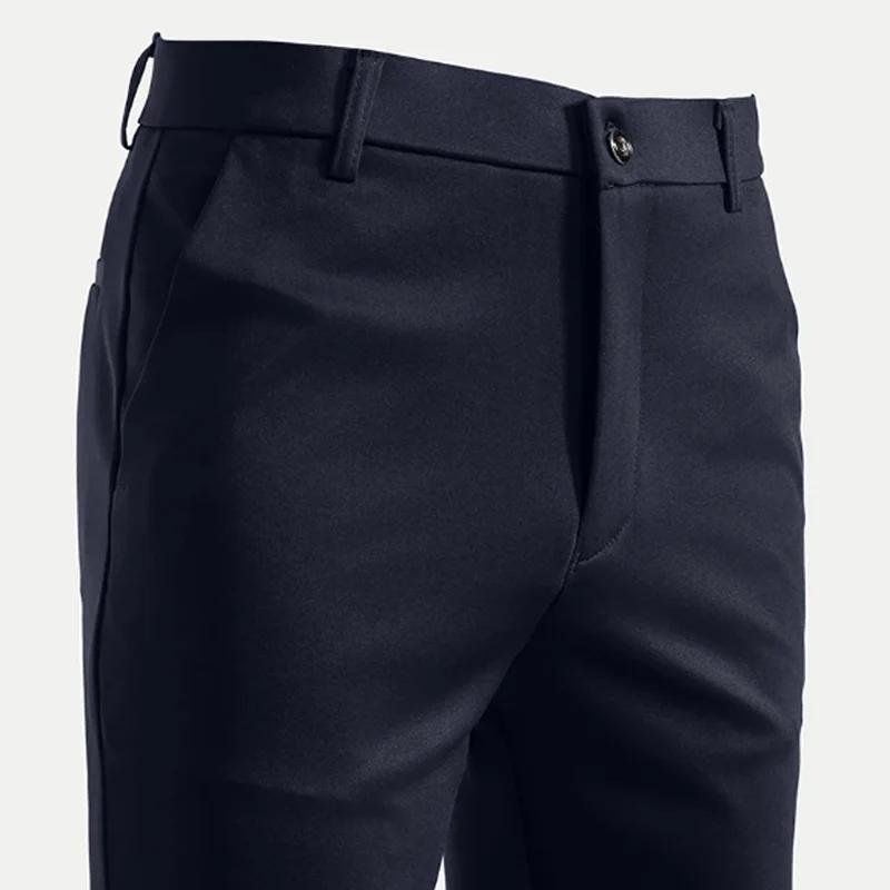 29-42 hommes été mince mode affaires costume décontracté pantalon pantalons longs