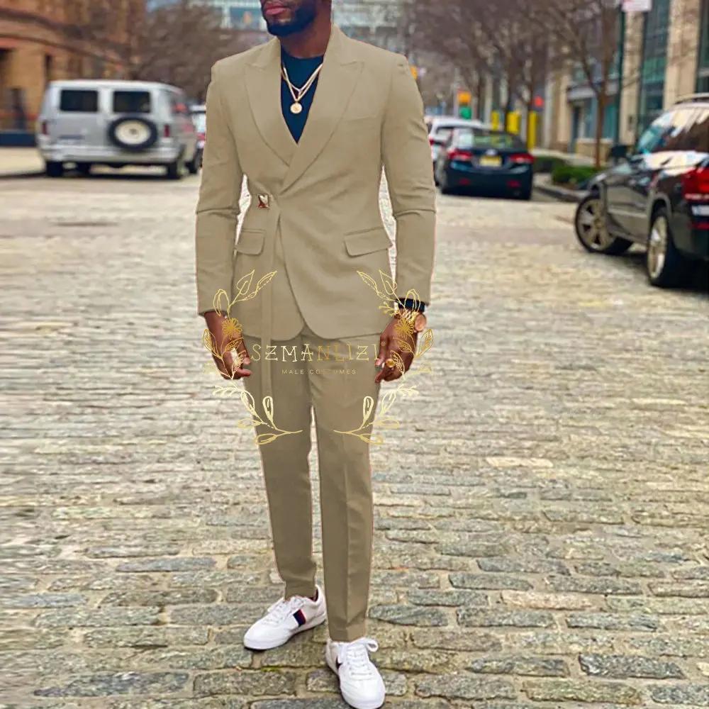 Hommes costumes Double boutonnage dernière conception marié Tuxedos meilleur Homme Costume