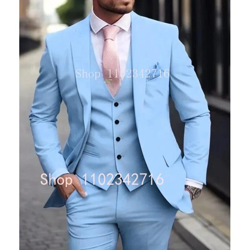 Costume de luxe rose pour hommes