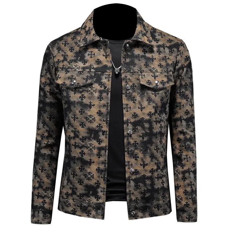 Veste Jacquard à col cranté pour hommes