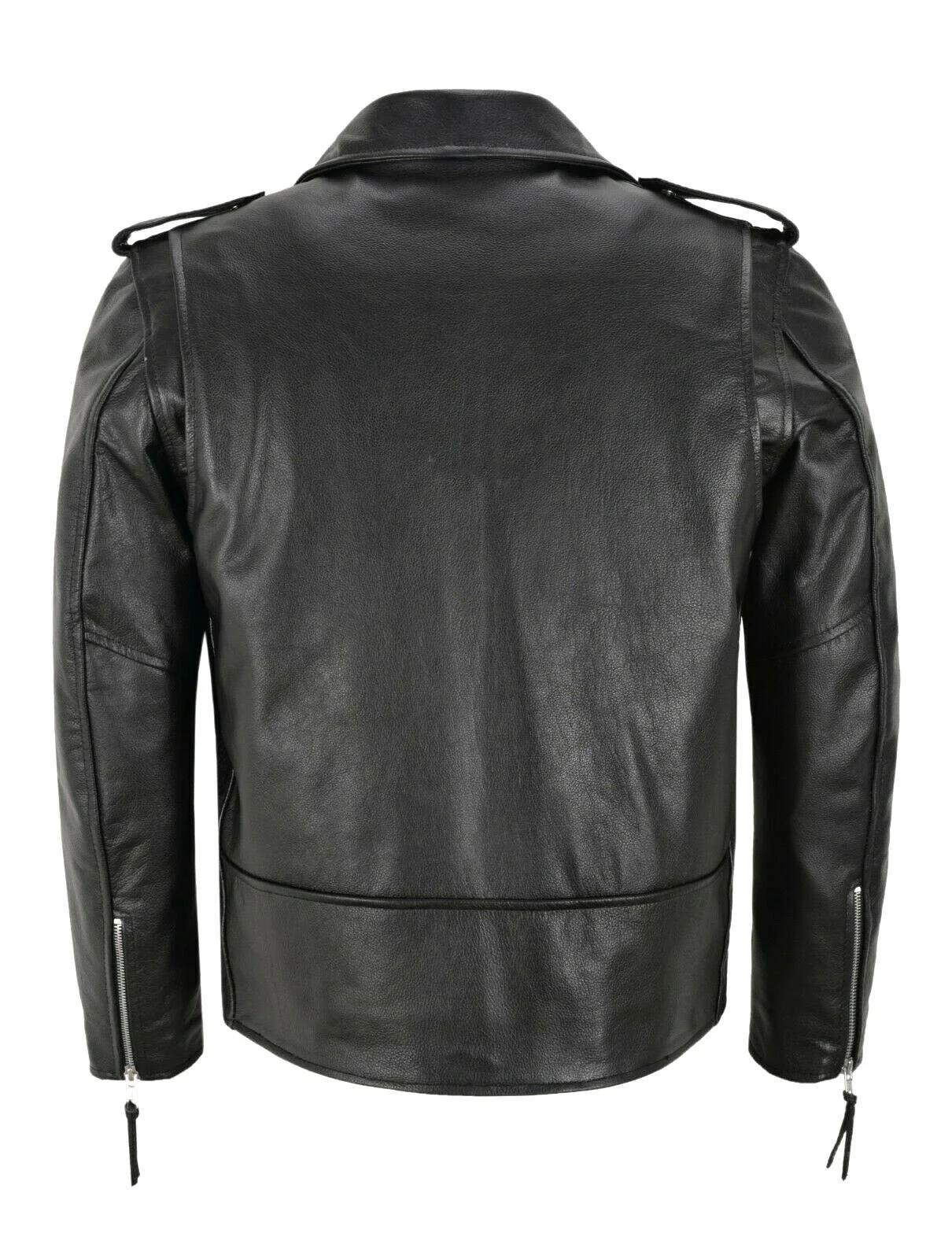 Veste en cuir PU pour hommes