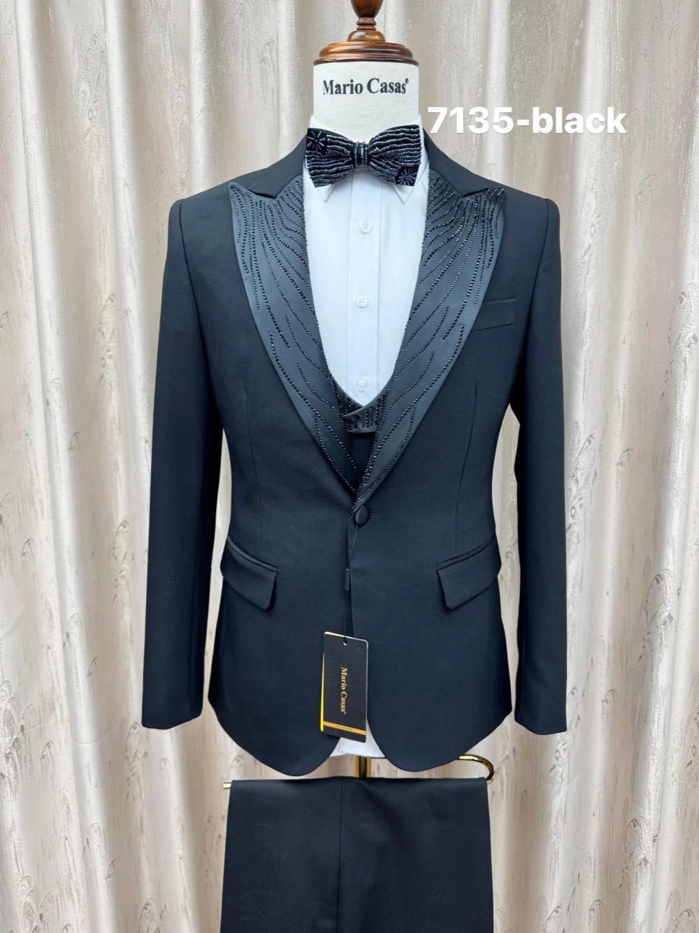 Ensemble de Costume Homme Élégant 3 Pièces pour Mariage et Cérémonie