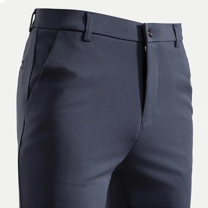 29-42 hommes été mince mode affaires costume décontracté pantalon pantalons longs