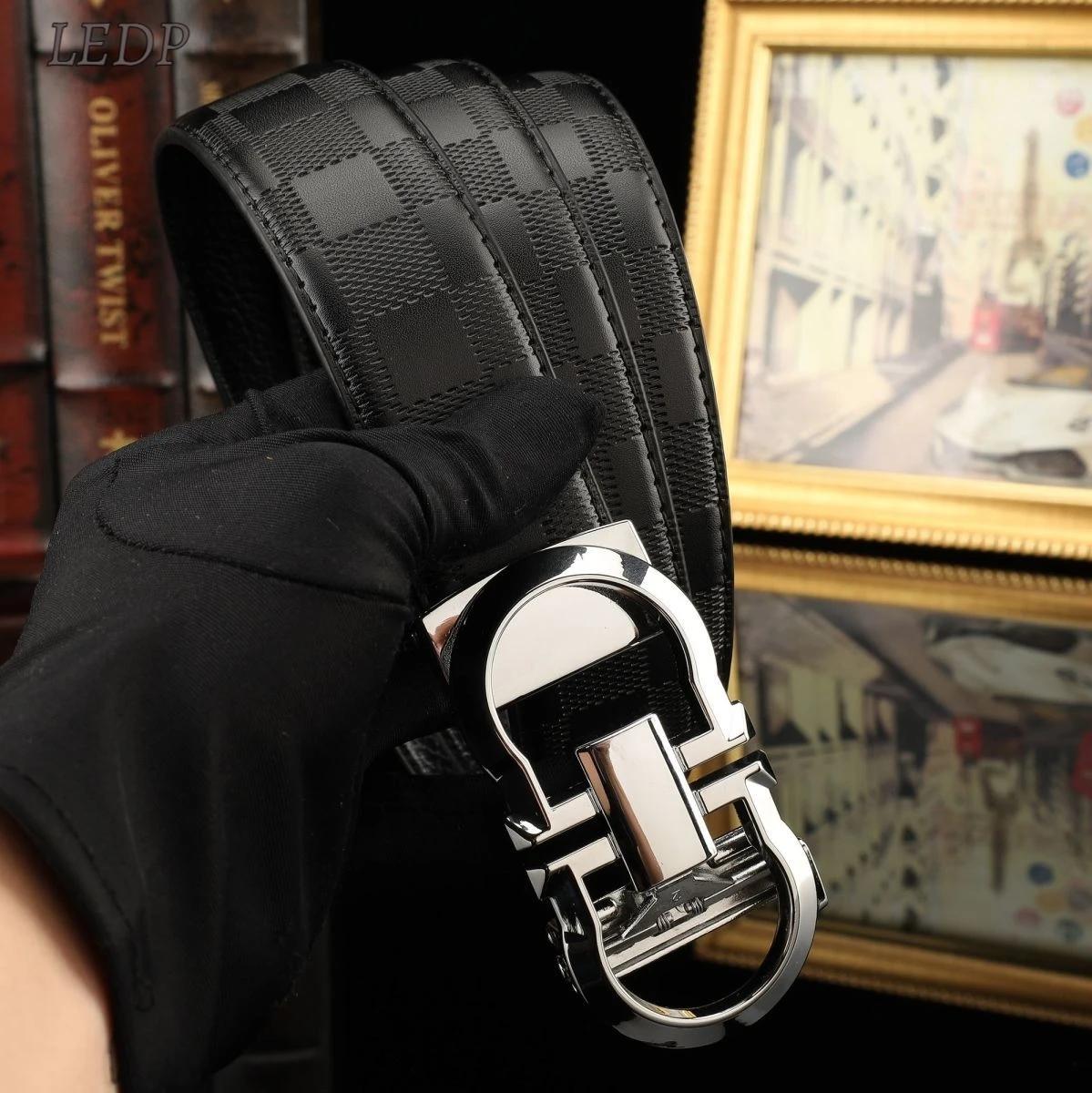 Ceinture de luxe pour homme en cuir véritable 3