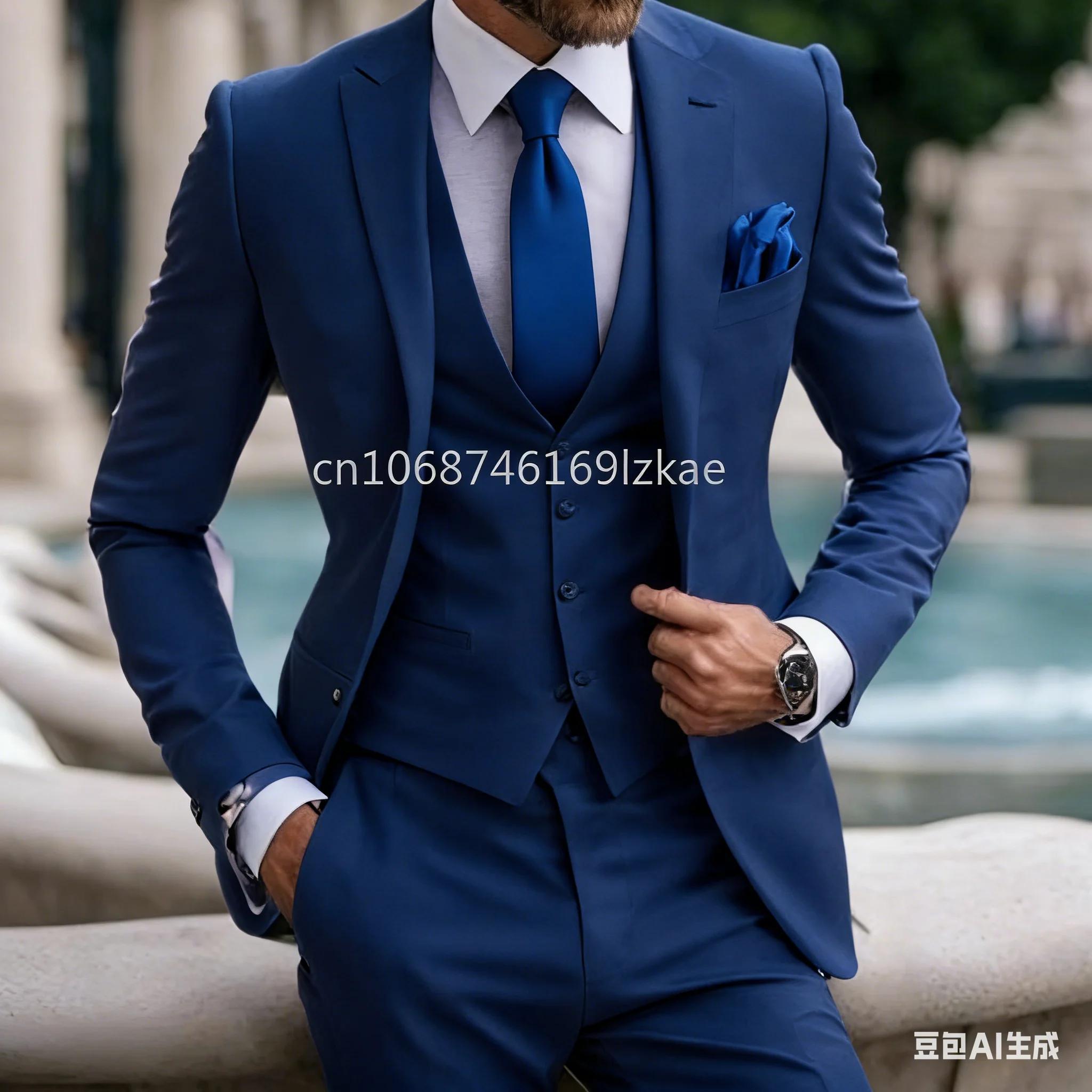 Costume 3 Pièces Violet Clair pour Homme
