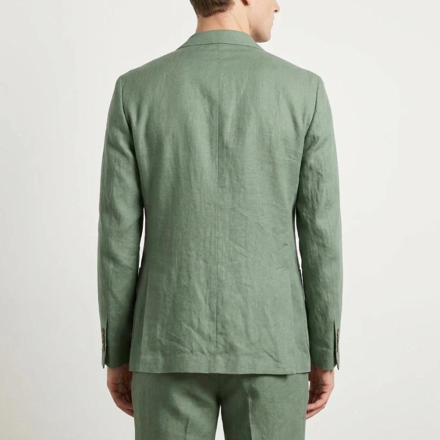 Costume homme en lin vert sauge pour bal de promo