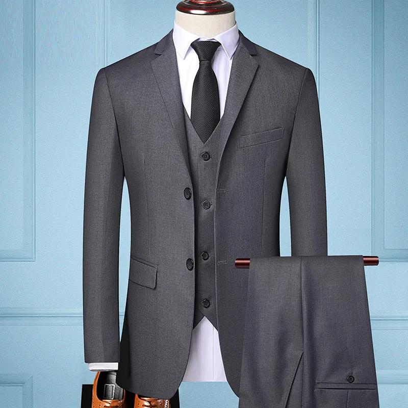 Costume (Blazer + Gilet + Pantalon) pour Homme