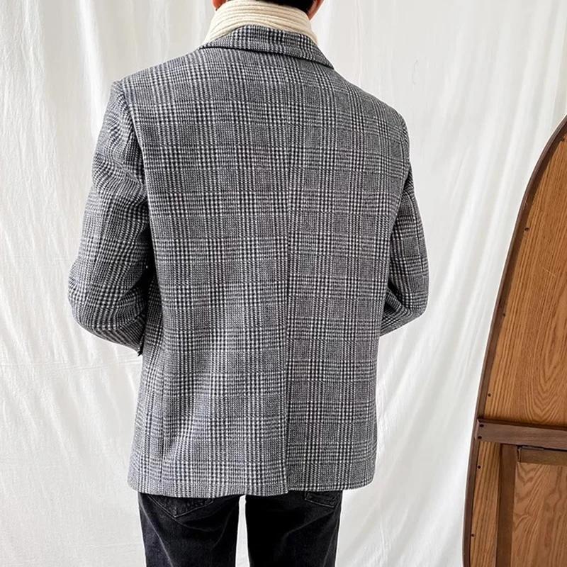 Veste de costume en laine de Style américain pour hommes pour le printemps et l'automne