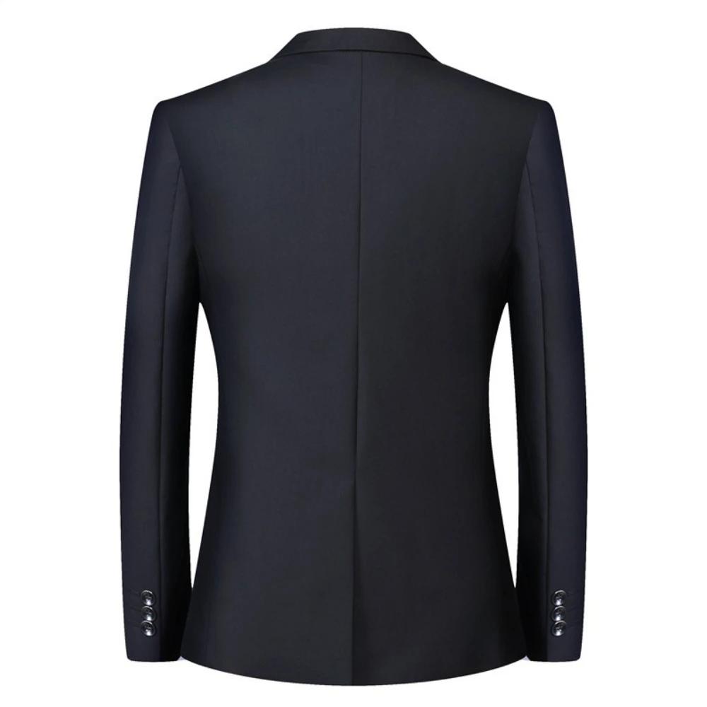 Hommes Blazers formels costume vestes mariage de haute qualité élégant Slim Fit bureau prêt tissu extensible mince