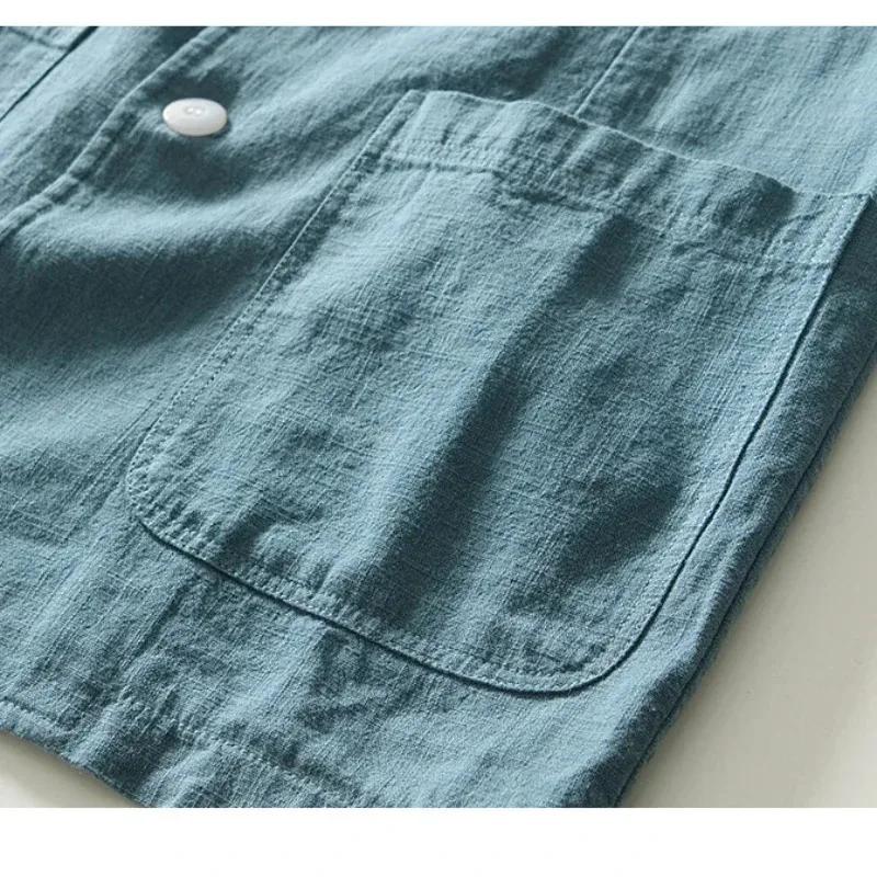 Blazer en lin léger pour homme – Veste décontractée à simple boutonnage pour le bureau