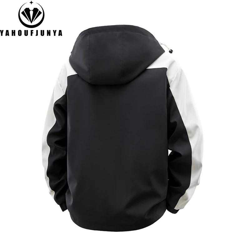 Veste fine à capuche cargo pour homme