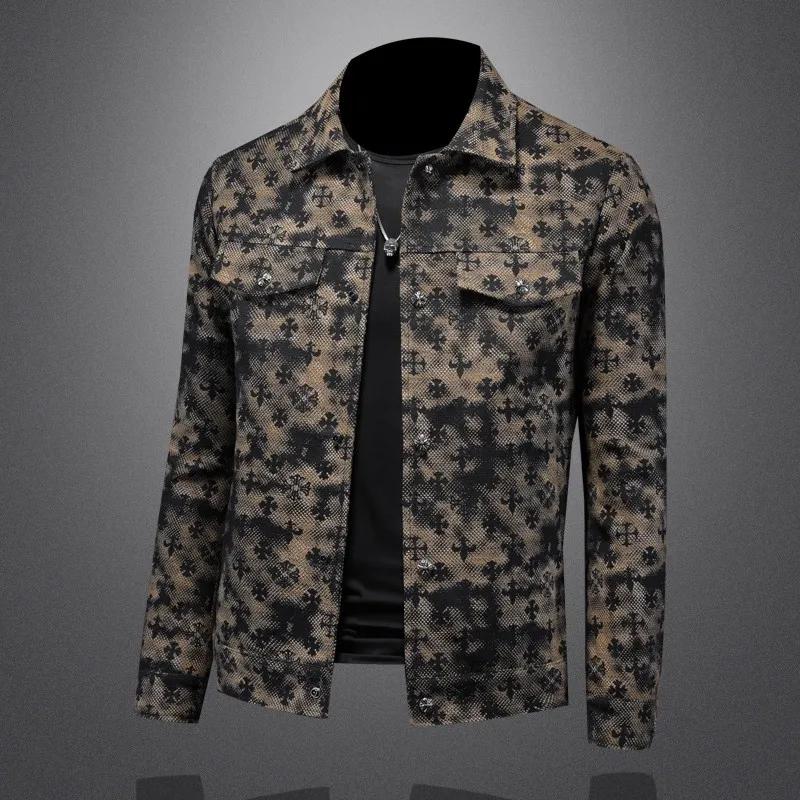 Veste Jacquard à col cranté pour hommes