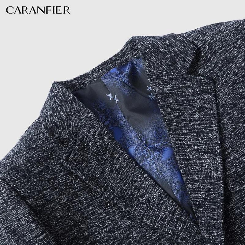 CARANFIER hommes veste Blazers nouveau automne coupe ajustée formelle affaires costumes manteau décontracté Plaid Social Masculino mâle vestes Blazer