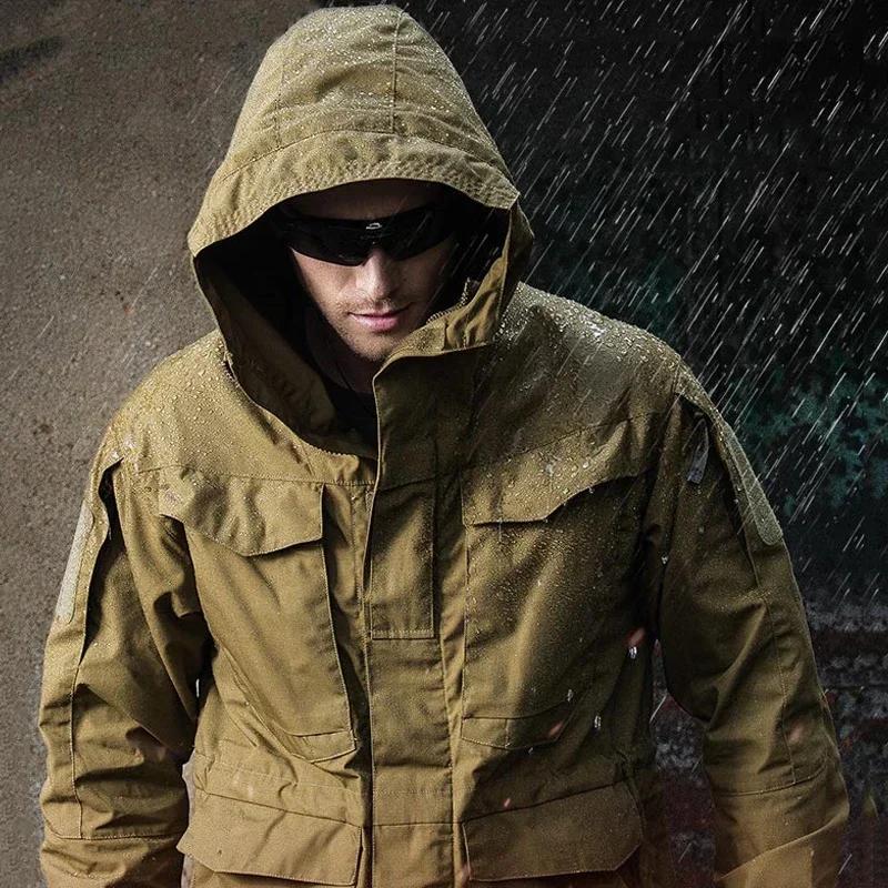Vestes tactiques hommes veste coupe-vent imperméable mâle manteau à capuche en plein air pêche/Trekking