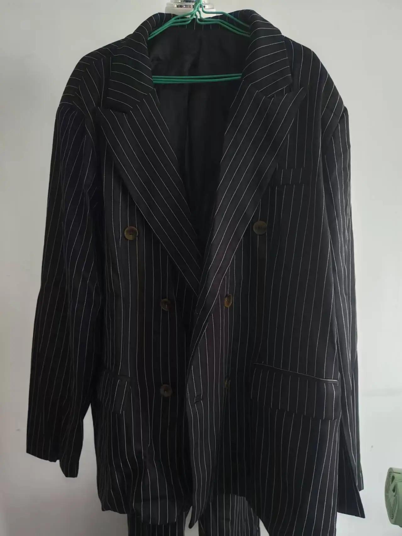 Costume Classique Marron Rayé pour Homme