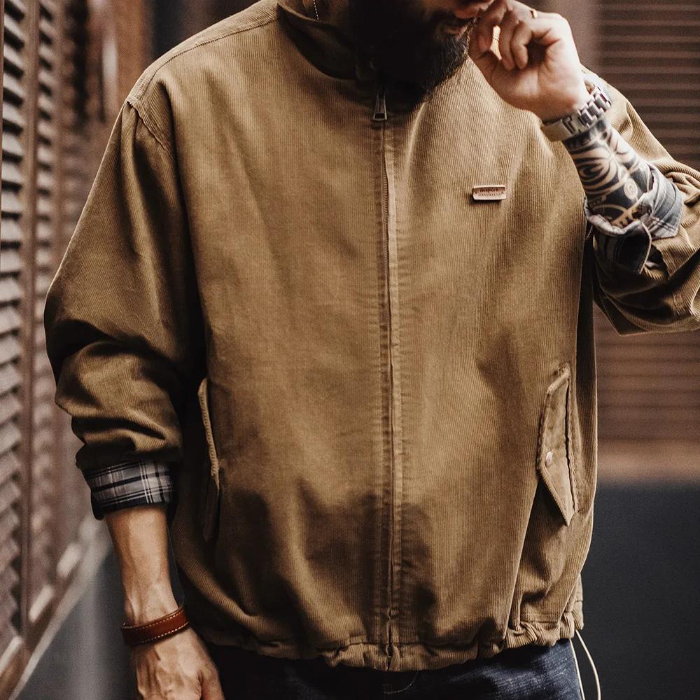 Maden-Veste Rétro en Velours Côtelé pour Homme