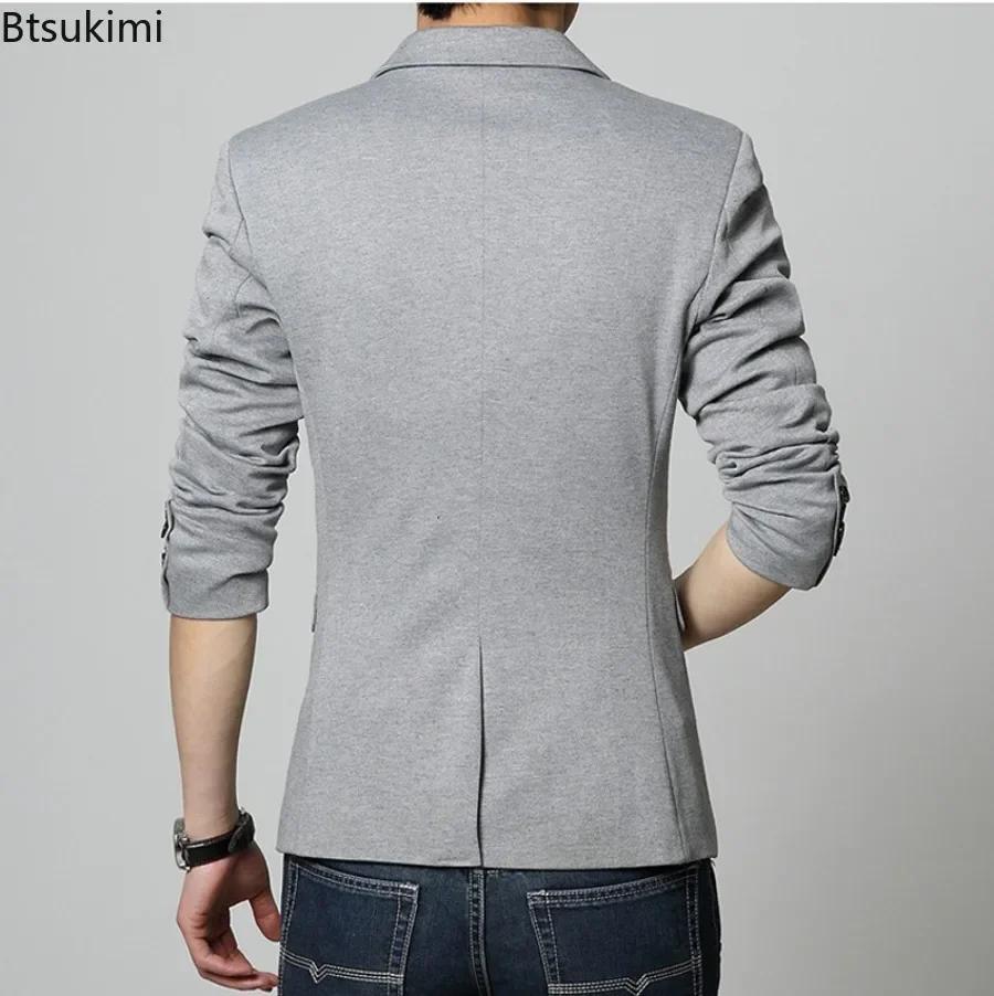 Veste de Costume Classique Homme 2026 – Blazer Slim Uni à Bouton Unique pour Affaires et Tenues Décontractées – Haut