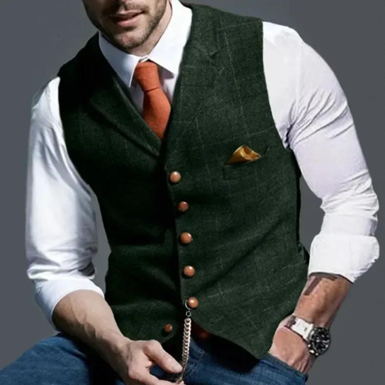 Gilet de costume classique décontracté pour homme
