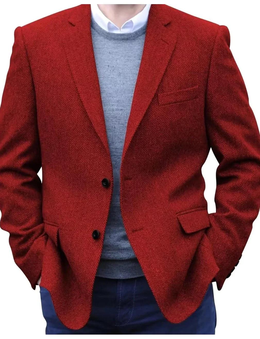 Only Jacket 1 pièces costume pour hommes Blazer simple à chevrons léger coupe ajustée tenues d'affaires formelles décontracté fête bal mariage