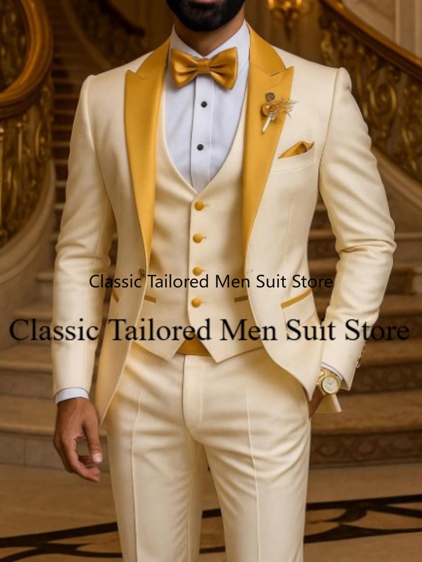 Costume de smoking 3 pièces pour hommes