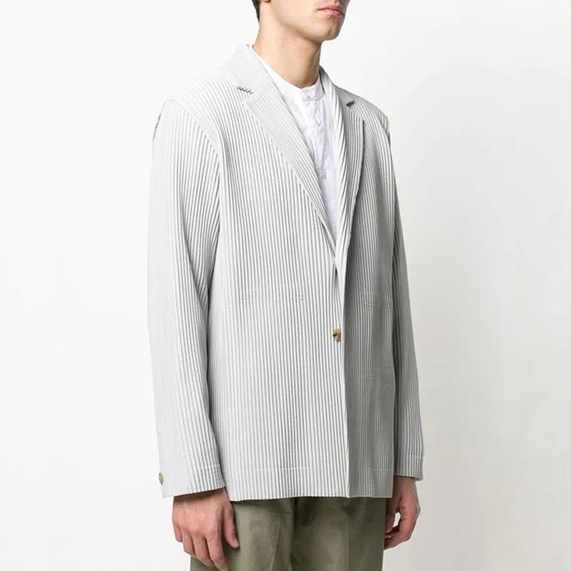 ISSEY – costume plissé de Style Miyake japonais doublé pour hommes