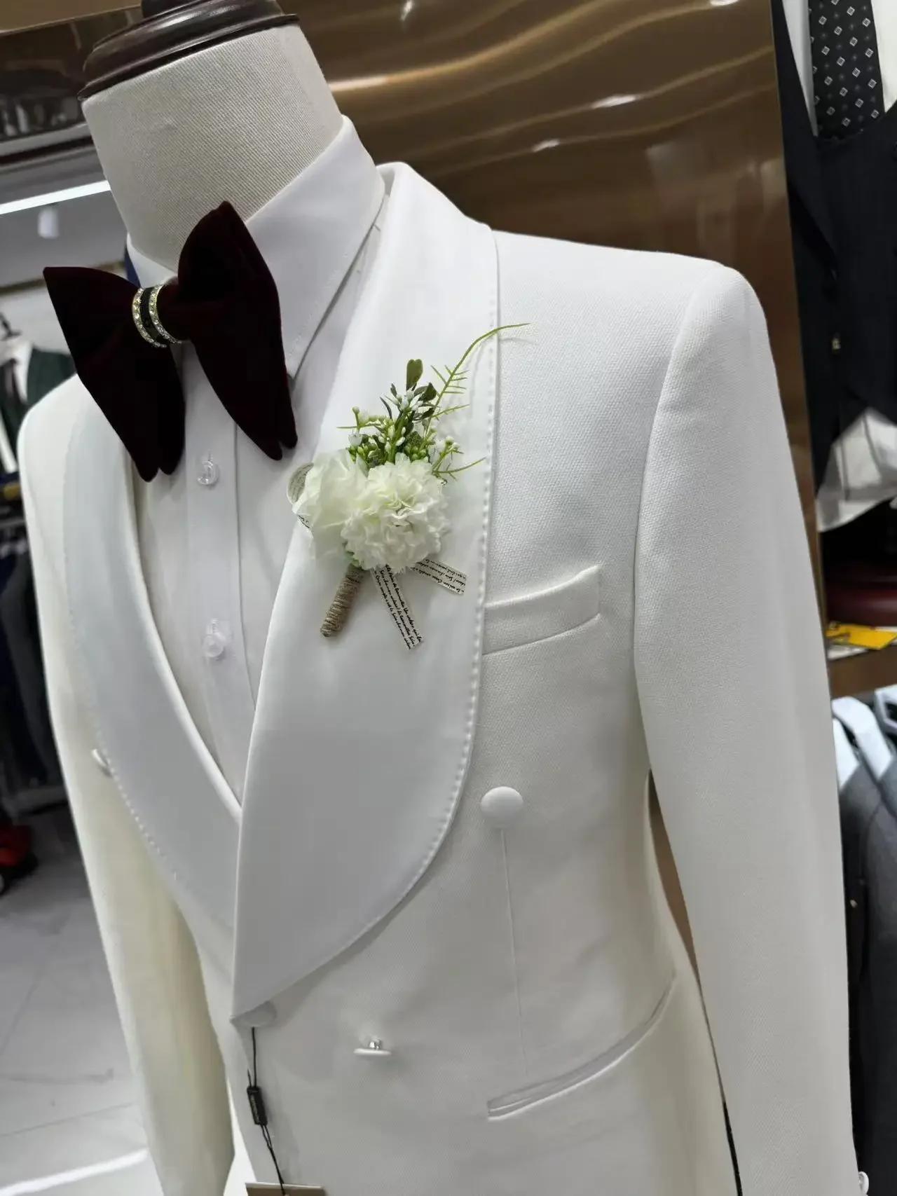 Costumes de mariage à Double boutonnage pour hommes
