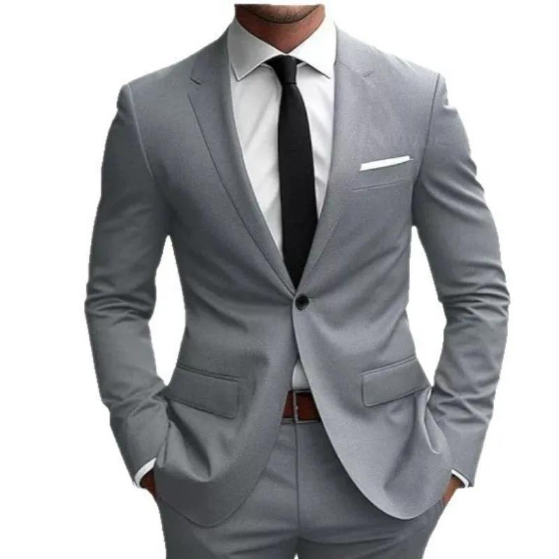 Ensemble de costume slim bleu ciel pour homme