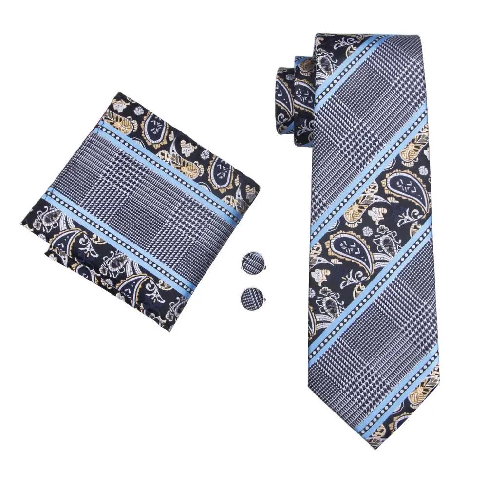 Cravate de mariage rayée bleu marine pour homme