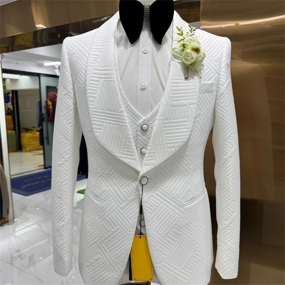 EXPÉDITION IMMÉDIATE - Costume de marié 4 pièces pour mariage